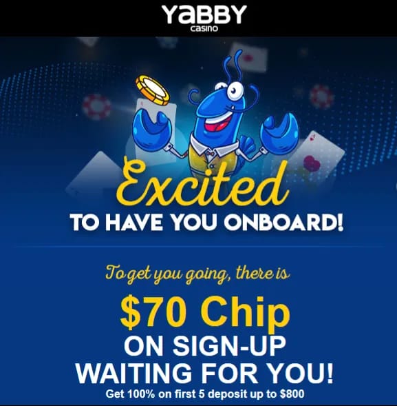 Angebote und Boni Yabby Casino E-Mail