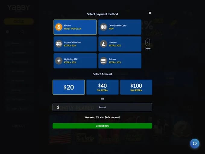 Yabby Casino pagamenti sicuri Italia