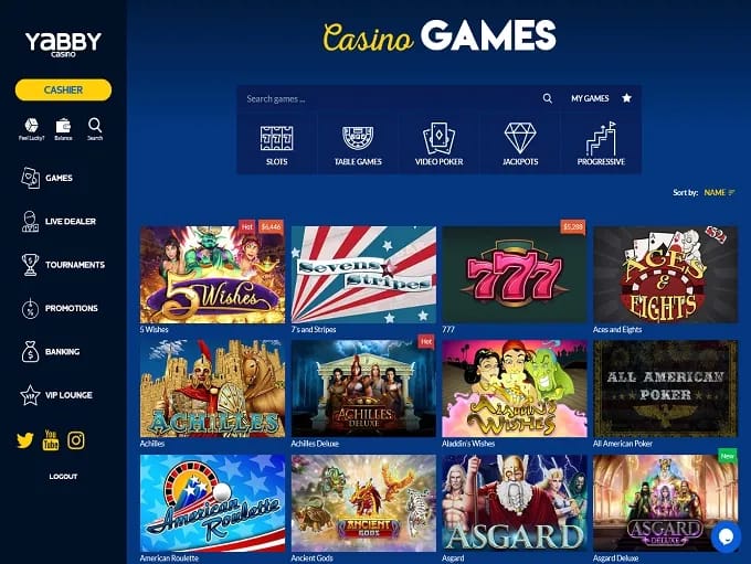 Lobby Yabby Casino online Italia